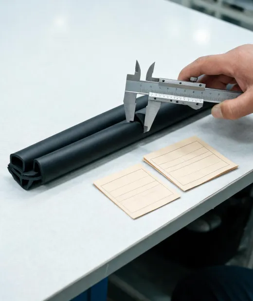 Rubber profile inspection
