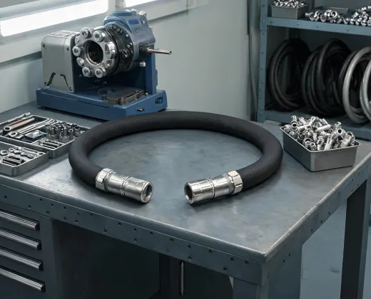 Industrial hose assembly bench